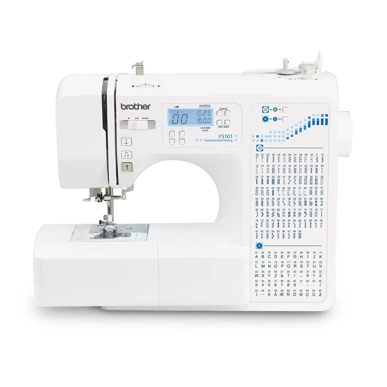 Brother FS101 | Computerised Sewing Machine | 100 Stitches & LCD | Speed Control & 8 One-Step Buttonholes
