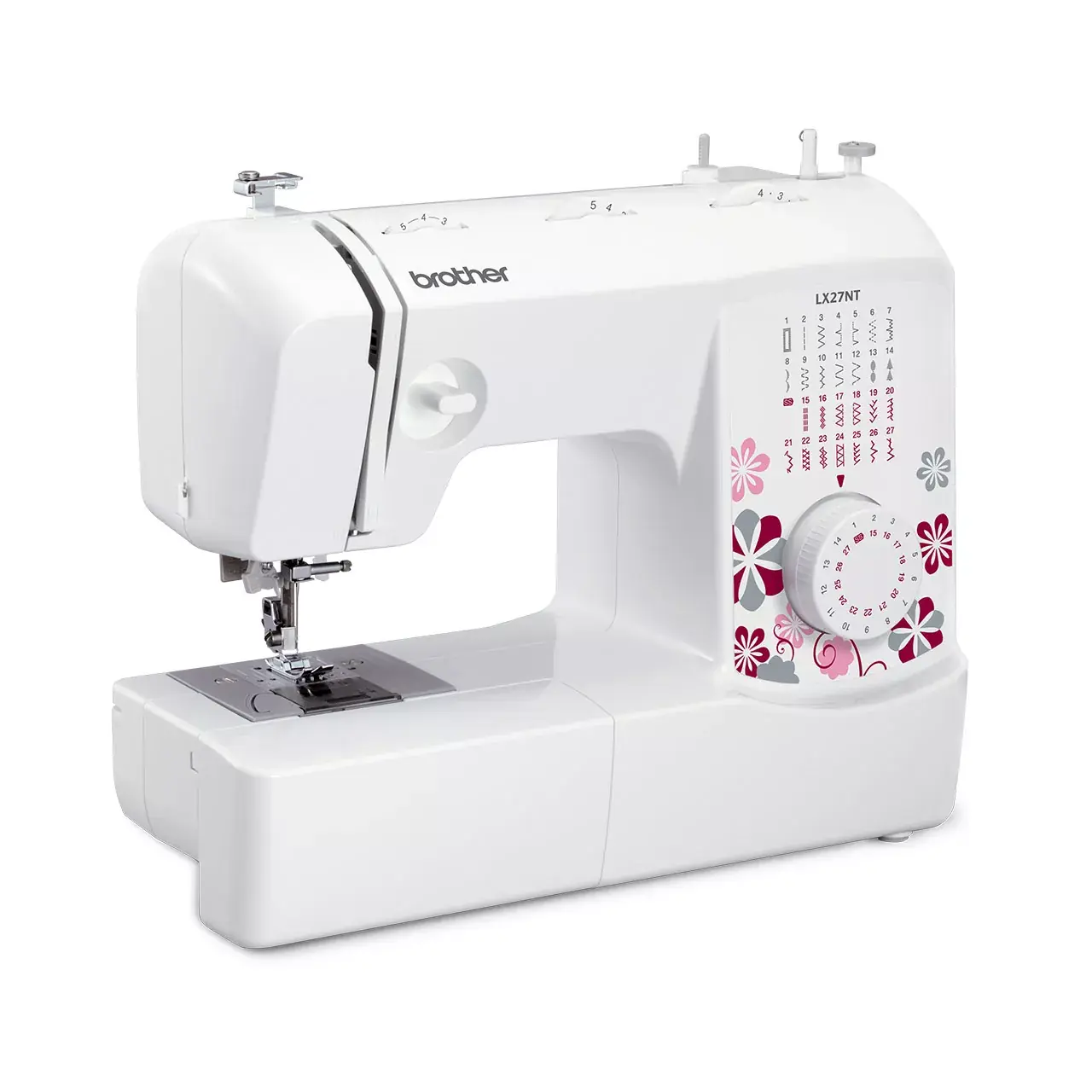 Brother LX27NT | Mechanical Sewing Machine | 27 Built-In Stitches | 1-Step Buttonhole & Quick-Set Bobbin