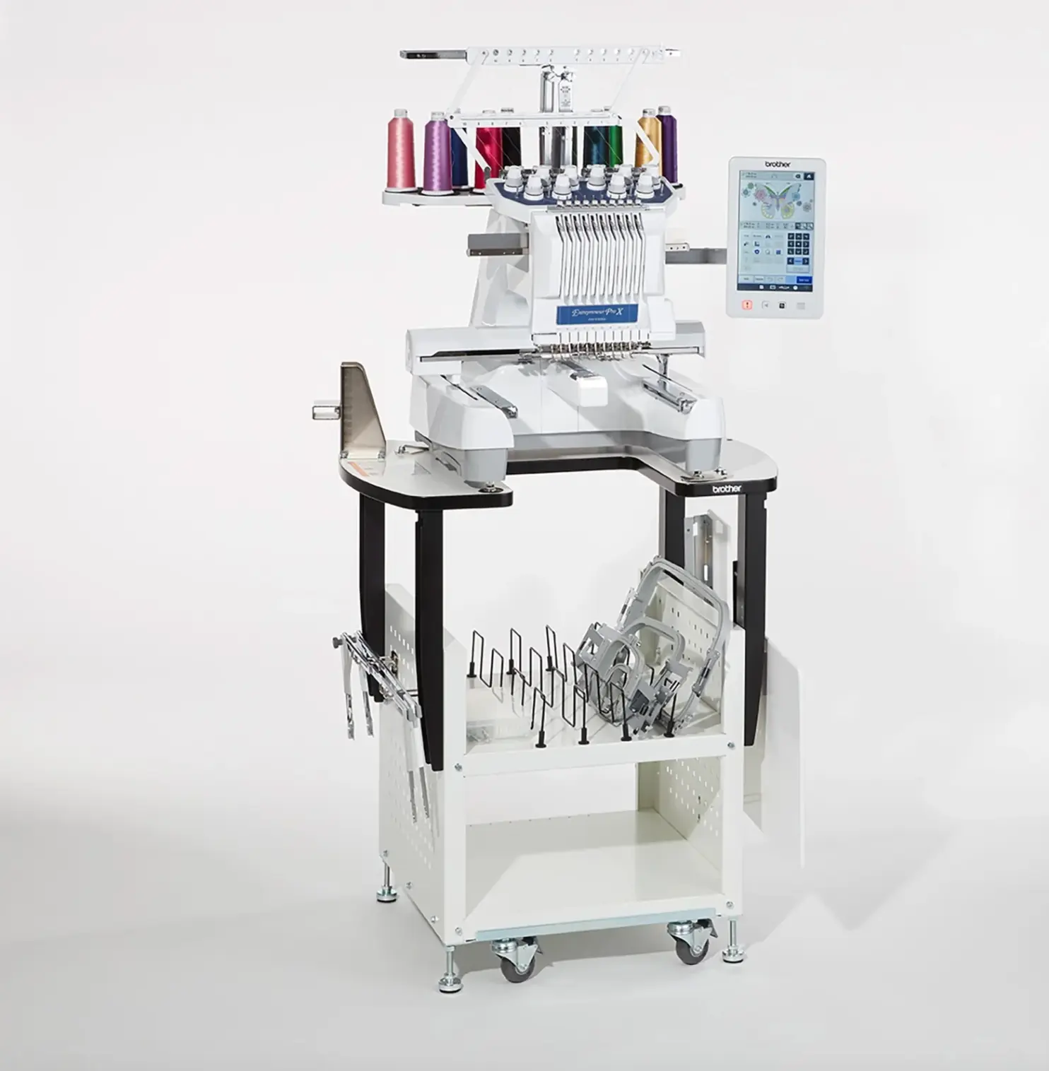 Brother PR1055X 10-Needle Embroidery Machine | 360 × 200 mm Area | Camera Positioning & 10.1-Inch Touchscreen, view 3