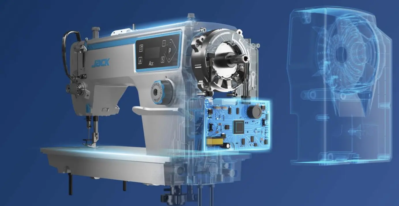 Jack A2C / A2B Industrial Lockstitch Sewing Machine | Automatic Thread Trimmer | Direct Drive | Stand & Table, view 3