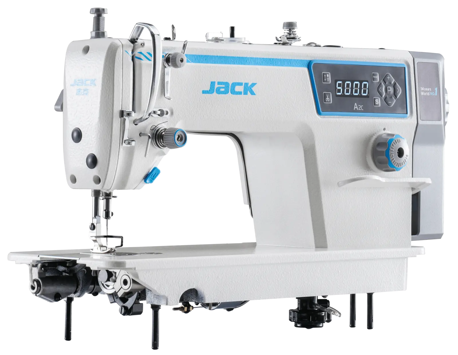 Jack A2C / A2B Industrial Lockstitch Sewing Machine | Automatic Thread Trimmer | Direct Drive | Stand & Table