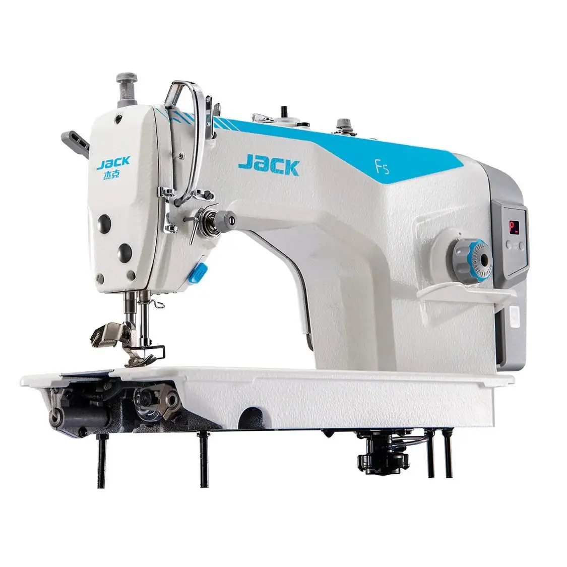 Jack F5-HL-7 Heavy-Duty Lockstitch Sewing Machine | Double-Capacity Large Hook | Direct Drive | Stand & Table, view 4