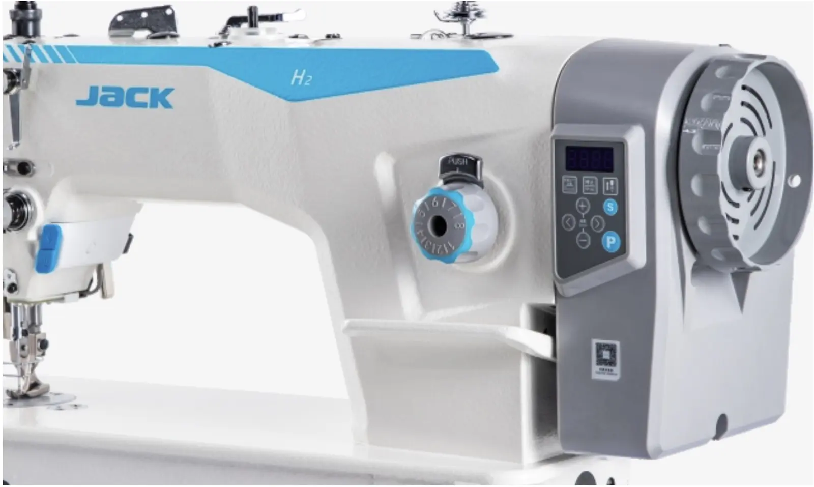 Jack H2-A-CZ-12 Heavy-Duty Walking-Foot Lockstitch Machine | Large Hook, 12 mm Stitch | Stand & Table, view 3