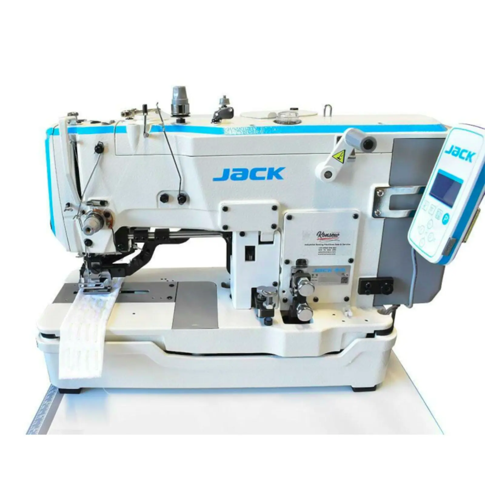 Jack JK-T781G-Z Industrial Buttonhole Machine | Direct Drive, Auto Trimmer & Foot Lift | Stand & Table, view 2
