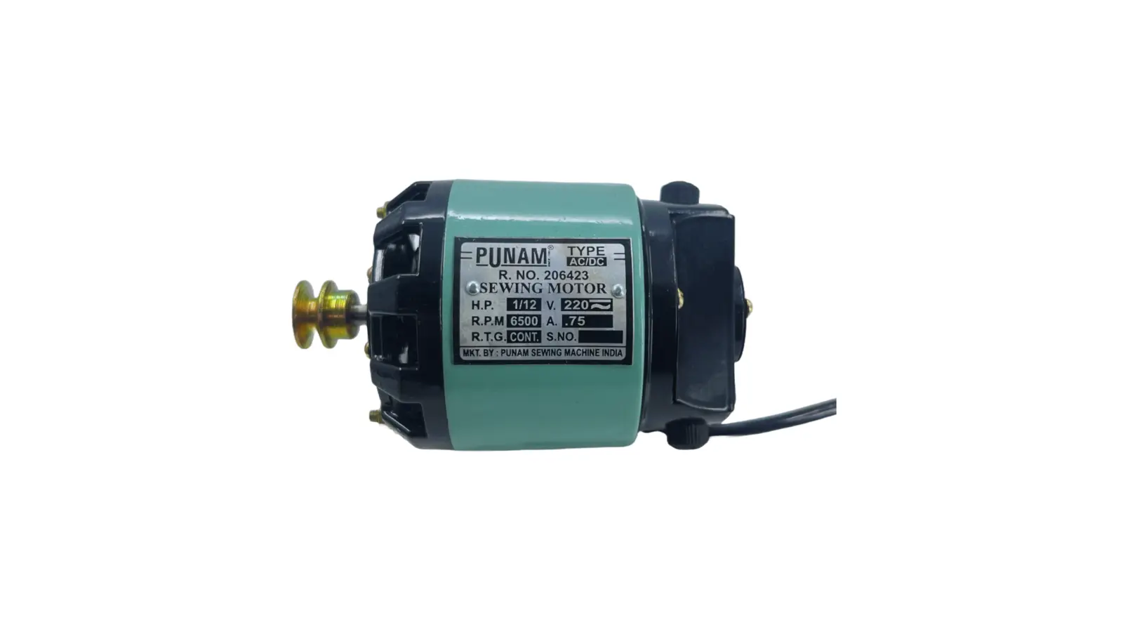 Punam Big Sewing Machine Motor | Variable Speed | 1/12 FHP, view 3