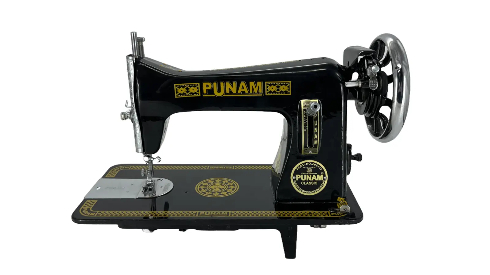 Punam Classic Delux SV | Black | Traditional Straight-Stitch Sewing Machine