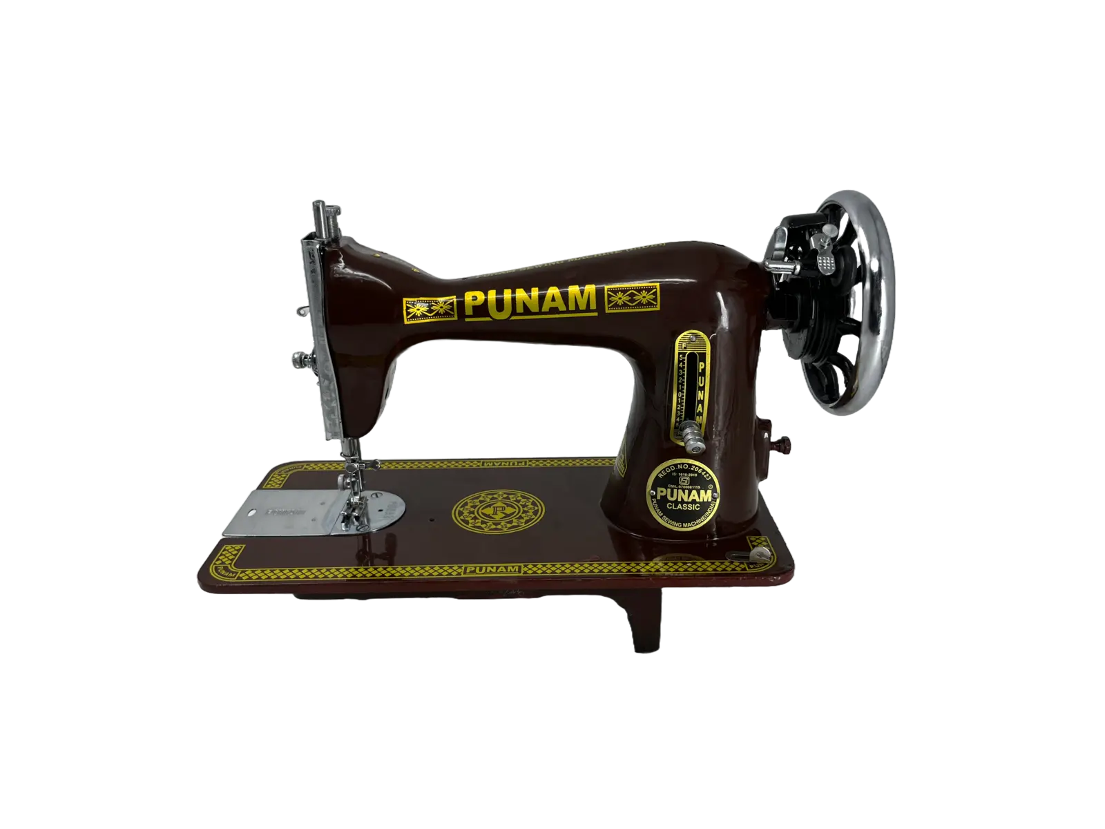 Punam Classic Tailor SV | Brown | Traditional Straight-Stitch Sewing Machine, view 1