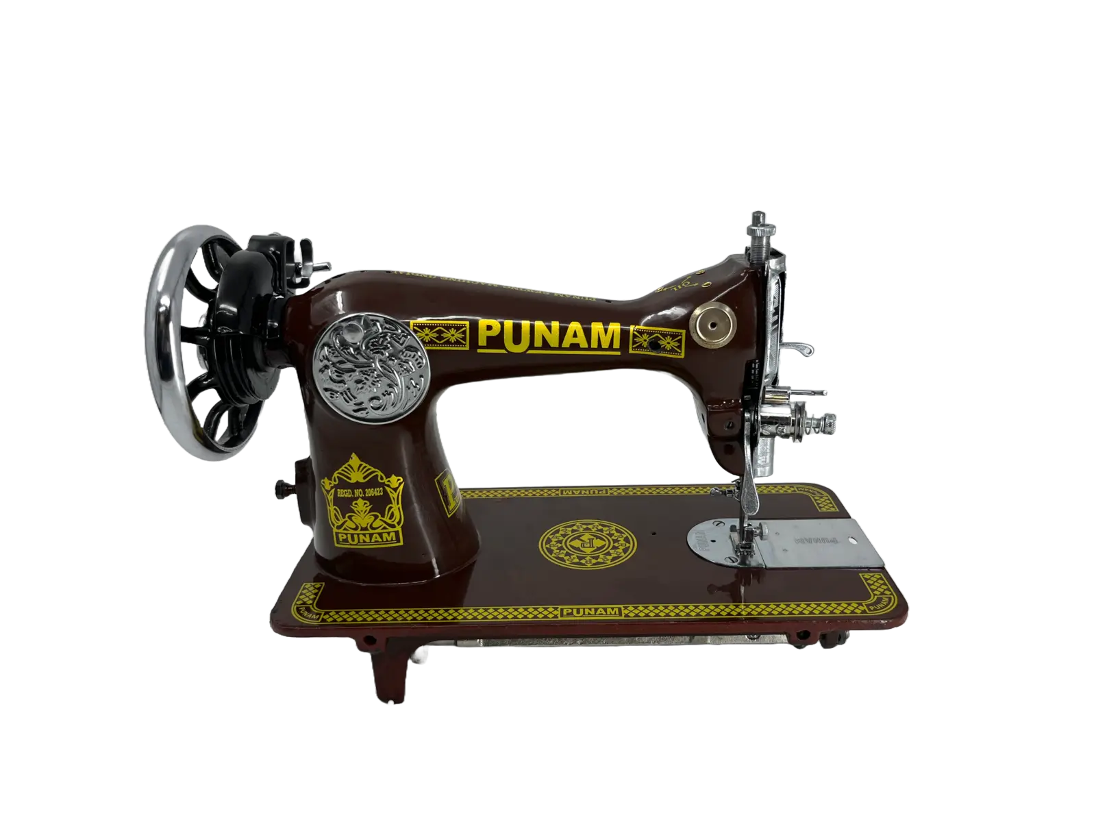 Punam Classic Tailor SV | Brown | Traditional Straight-Stitch Sewing Machine, view 2