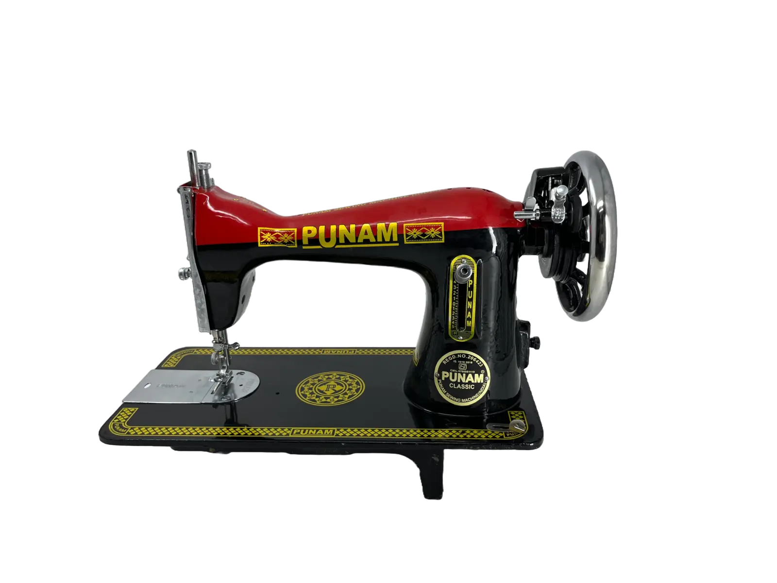 Punam Classic Tailor SV | Red Black | Traditional Straight-Stitch Sewing Machine, view 1