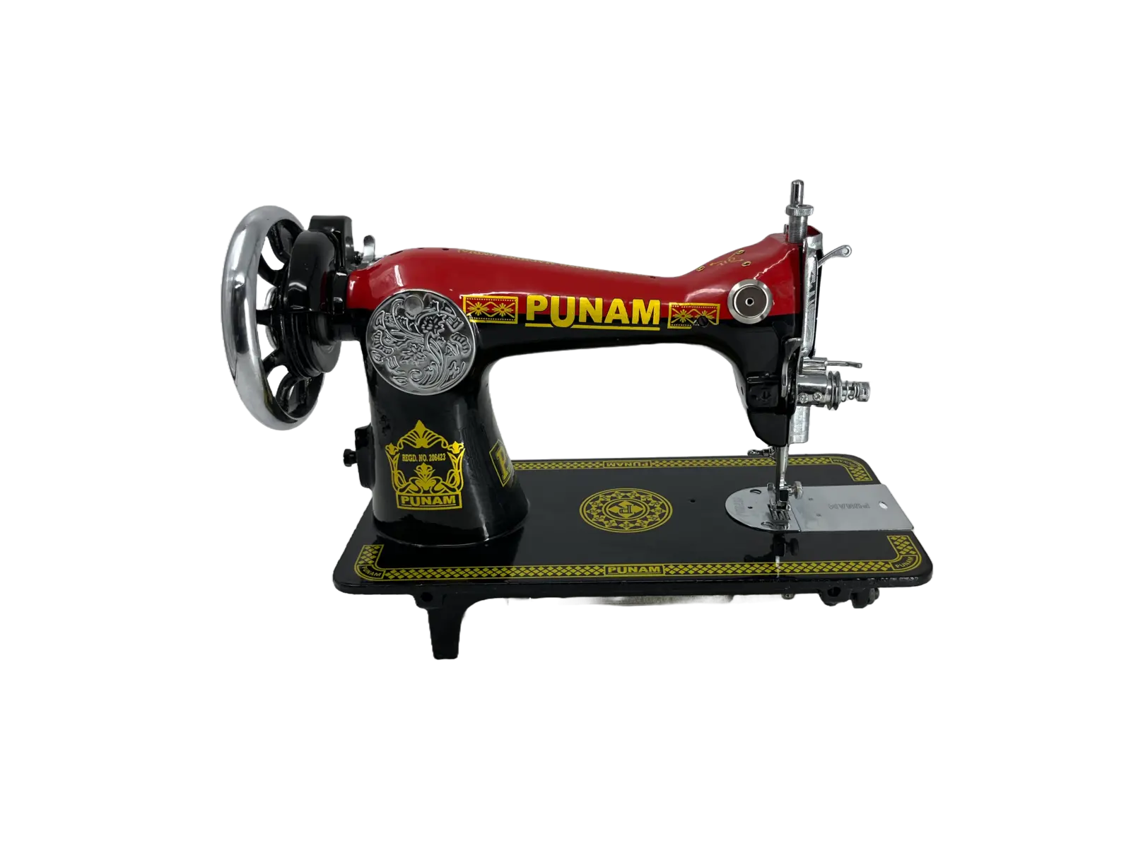Punam Classic Tailor SV | Red Black | Traditional Straight-Stitch Sewing Machine, view 2