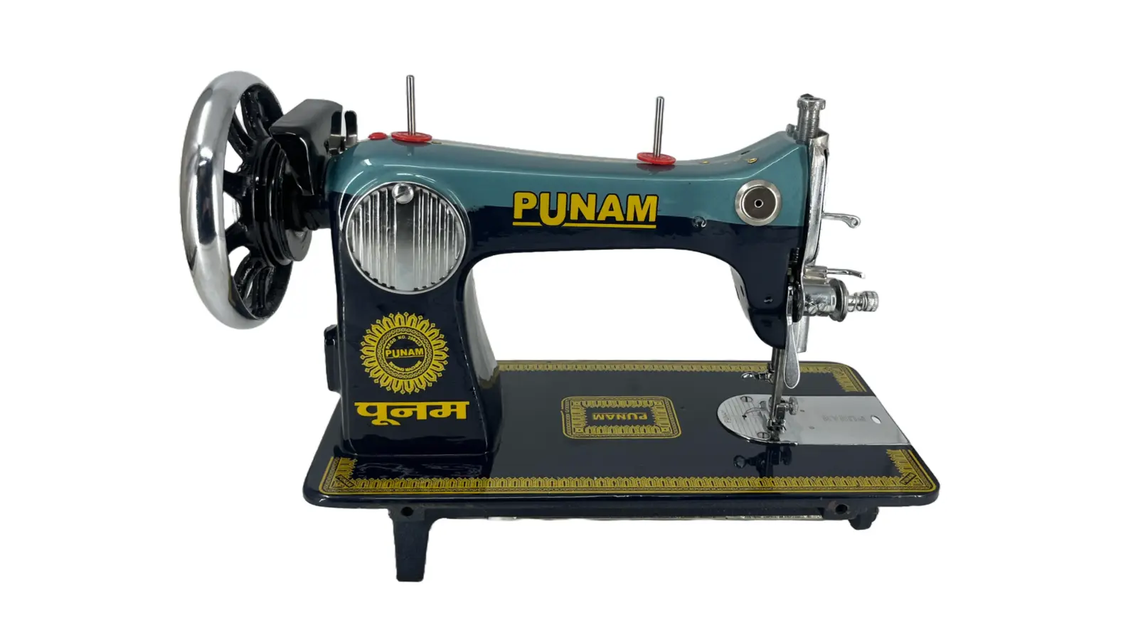 Punam Delux Model SV | Double Blue | Traditional Straight-Stitch Sewing Machine, view 4
