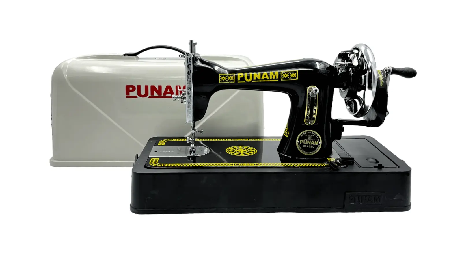 Punam Galaxy Round Composite SV | Traditional Straight-Stitch Sewing Machine