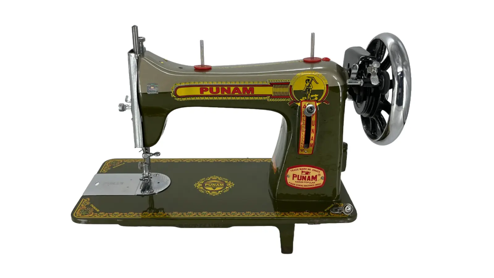 Punam Kissan Popular SV | Double Mehndi | Traditional Straight-Stitch Sewing Machine, view 1