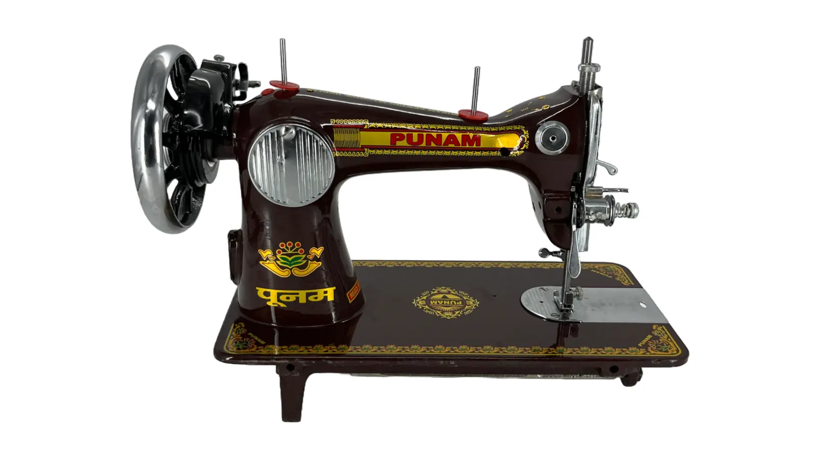 Punam Kissan Tailor SV | Brown | Traditional Straight-Stitch Sewing Machine, view 2