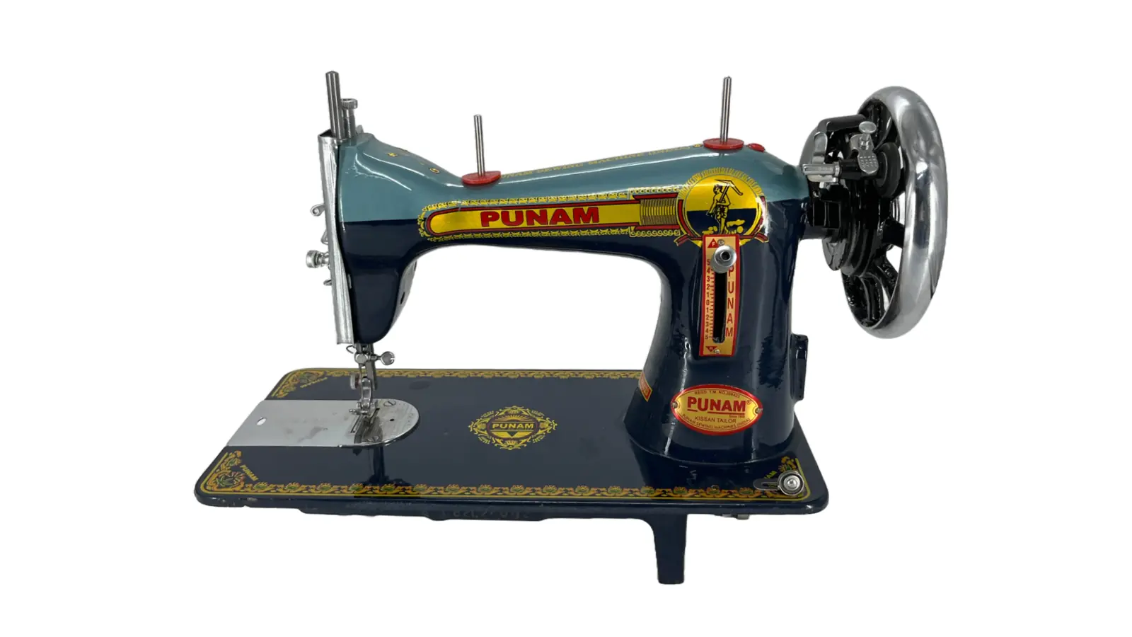 Punam Kissan Tailor SV | Double Blue | Traditional Straight-Stitch Sewing Machine, view 1