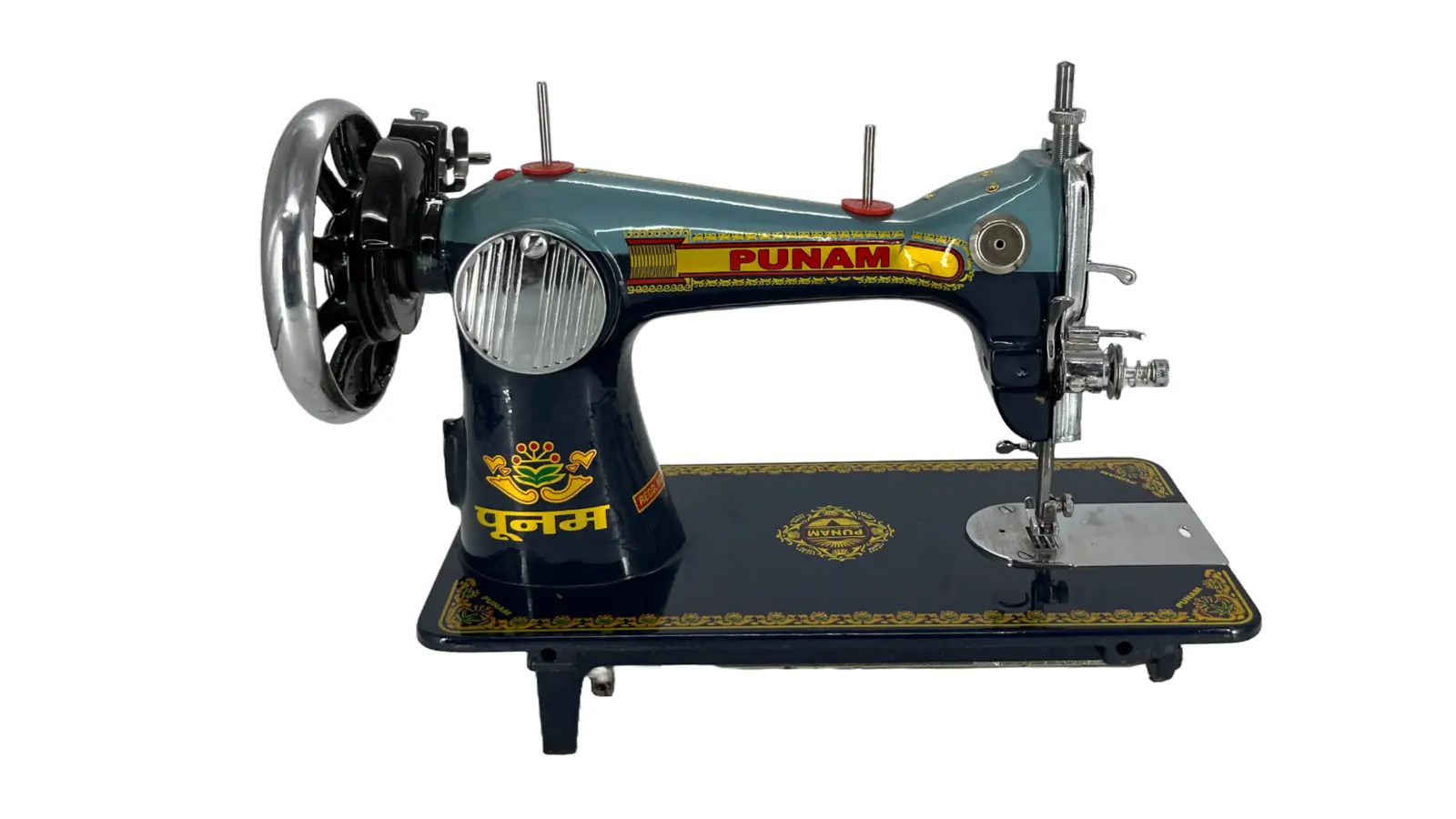 Punam Kissan Tailor SV | Double Blue | Traditional Straight-Stitch Sewing Machine, view 2