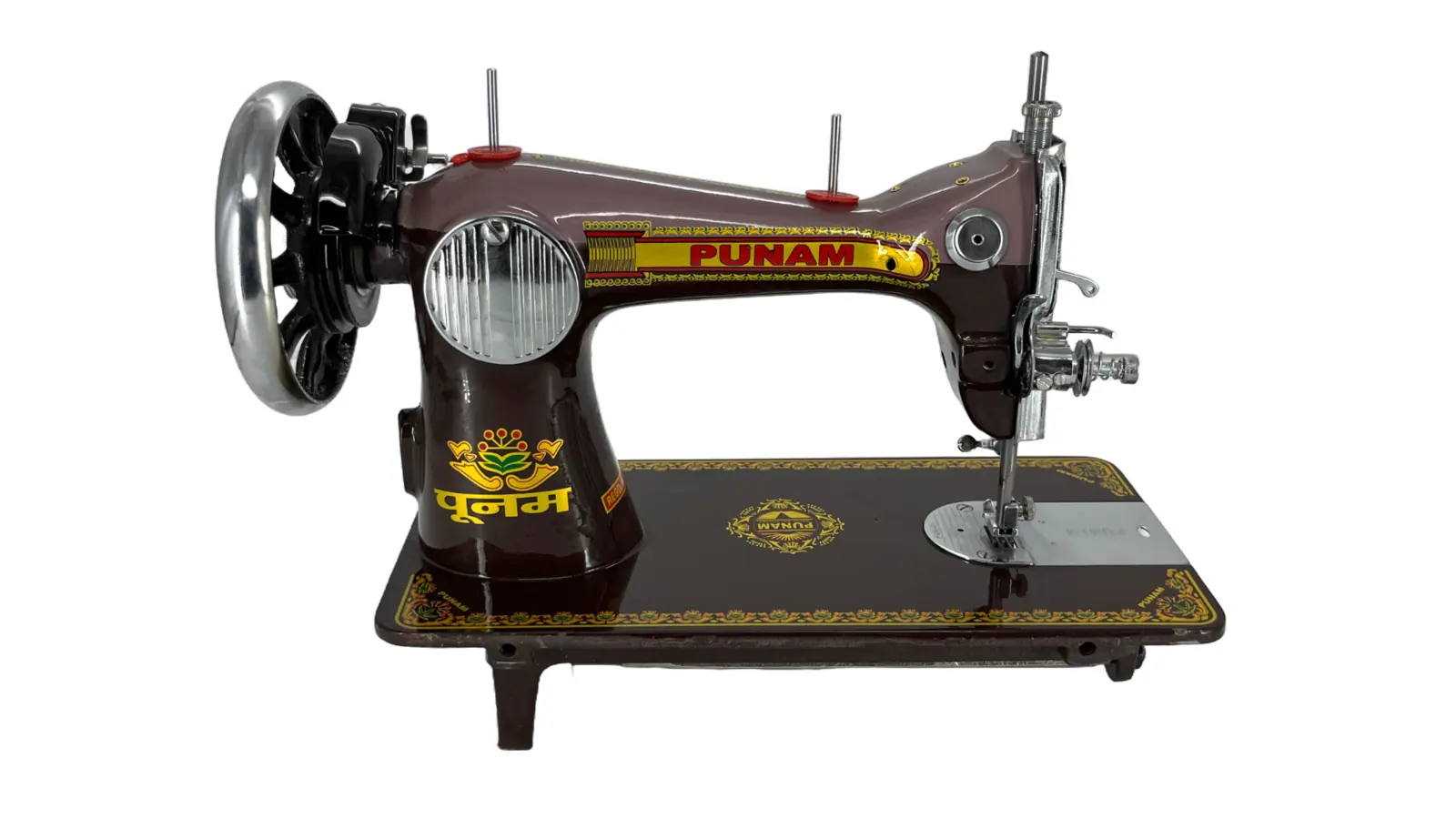 Punam Kissan Tailor SV | Double Brown | Traditional Straight-Stitch Sewing Machine, view 2