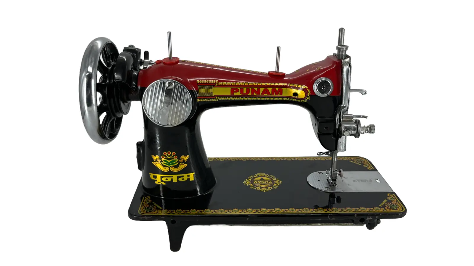 Punam Kissan Tailor SV | Red Black | Traditional Straight-Stitch Sewing Machine, view 2