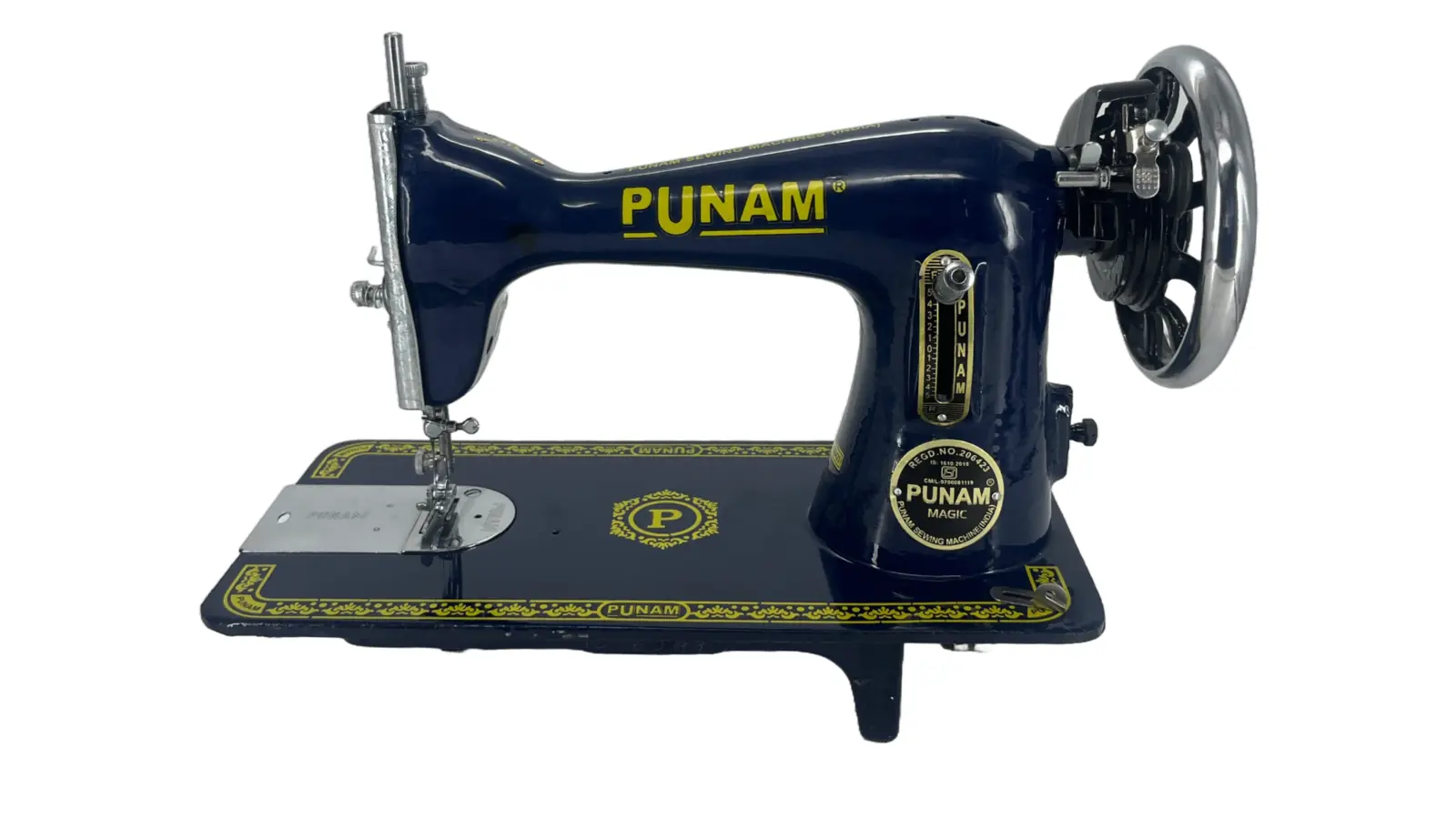 Punam Magic Round SV | Blue | Traditional Straight-Stitch Sewing Machine, view 1