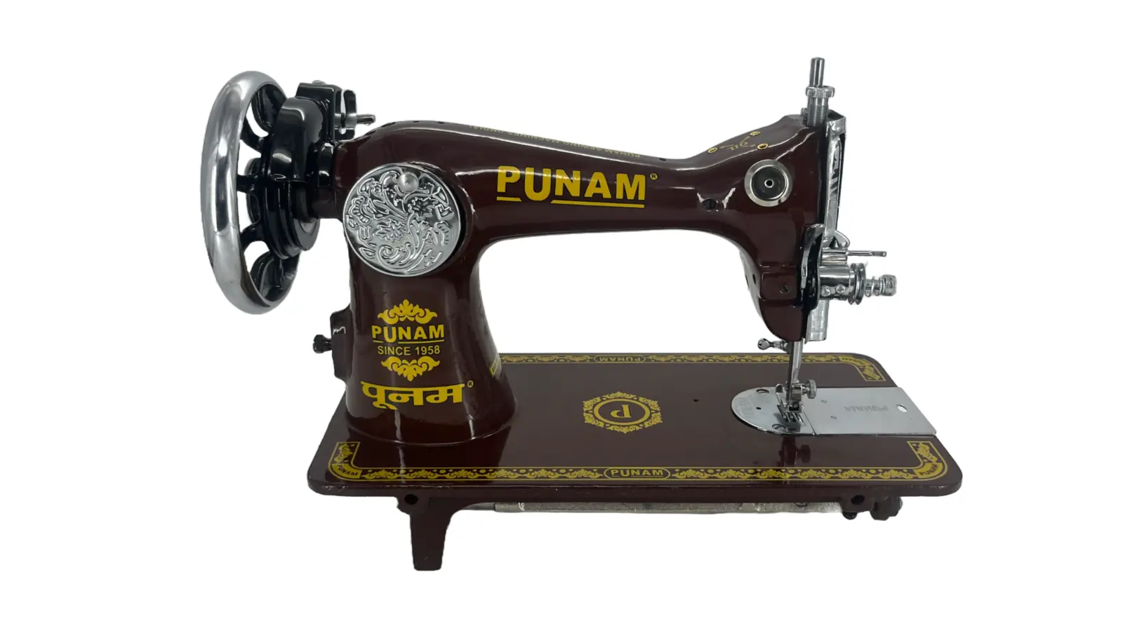 Punam Magic Round SV | Brown | Traditional Straight-Stitch Sewing Machine, view 2