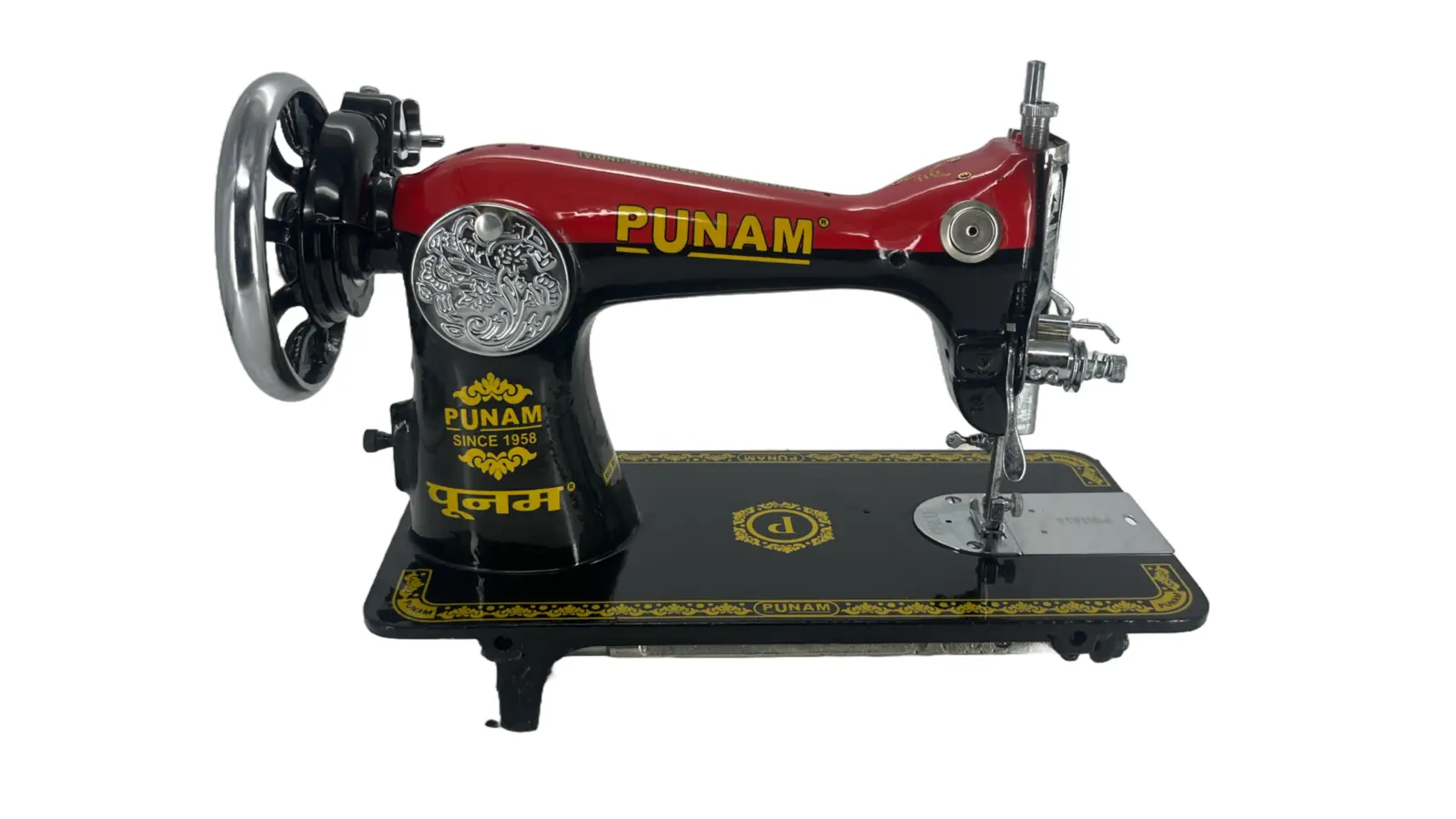 Punam Magic Round SV | Red Black | Traditional Straight-Stitch Sewing Machine, view 2