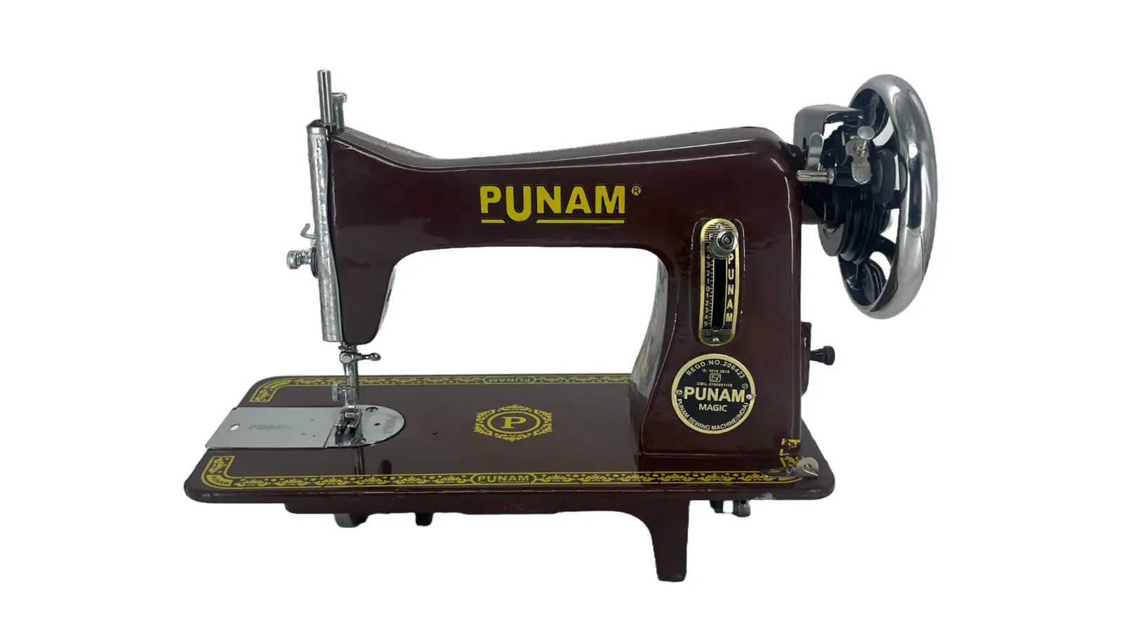 Punam Magic Square SV | Brown | Traditional Straight-Stitch Sewing Machine, view 1