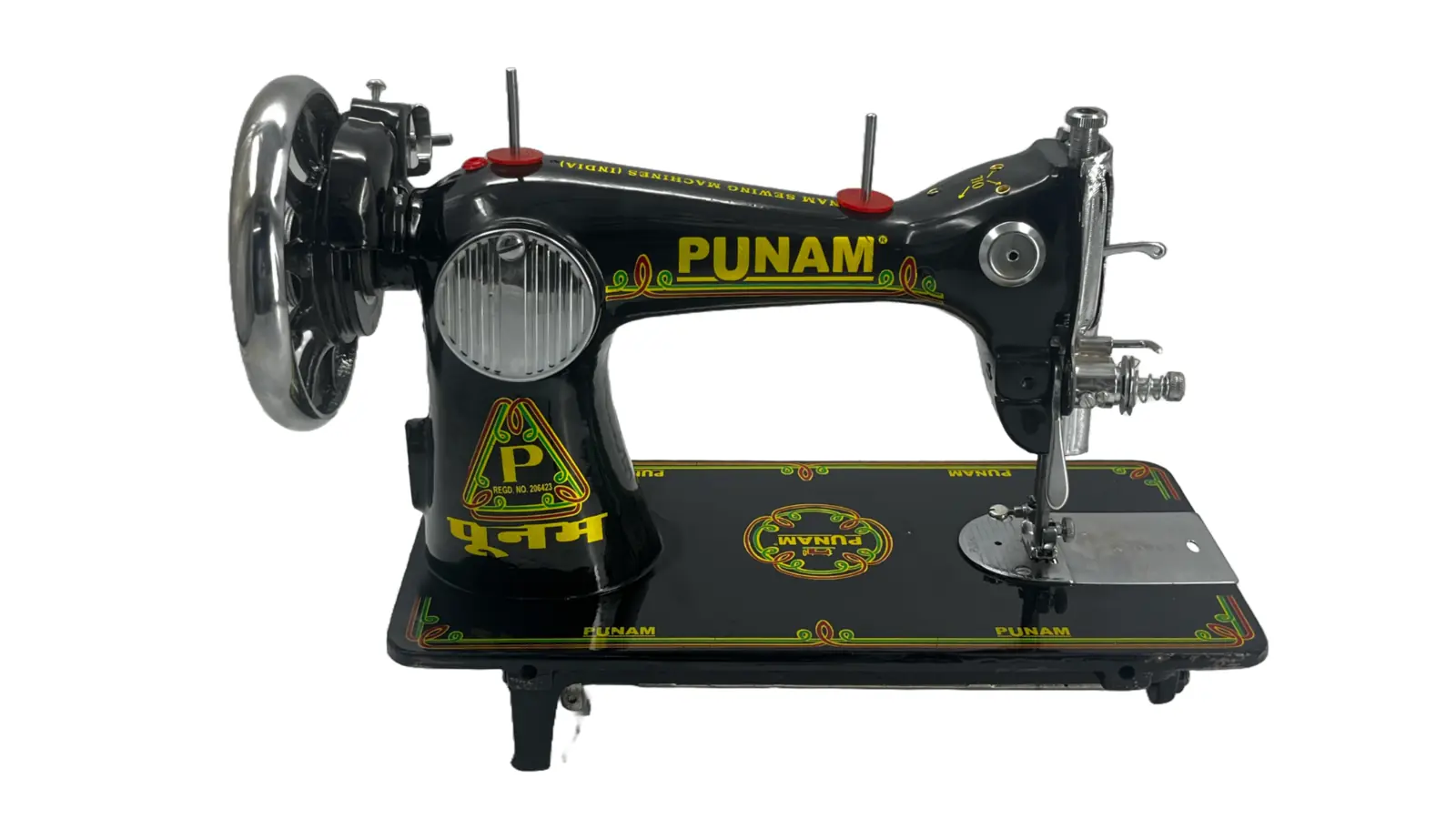 Punam Nutan SV | Black | Traditional Straight-Stitch Sewing Machine, view 2