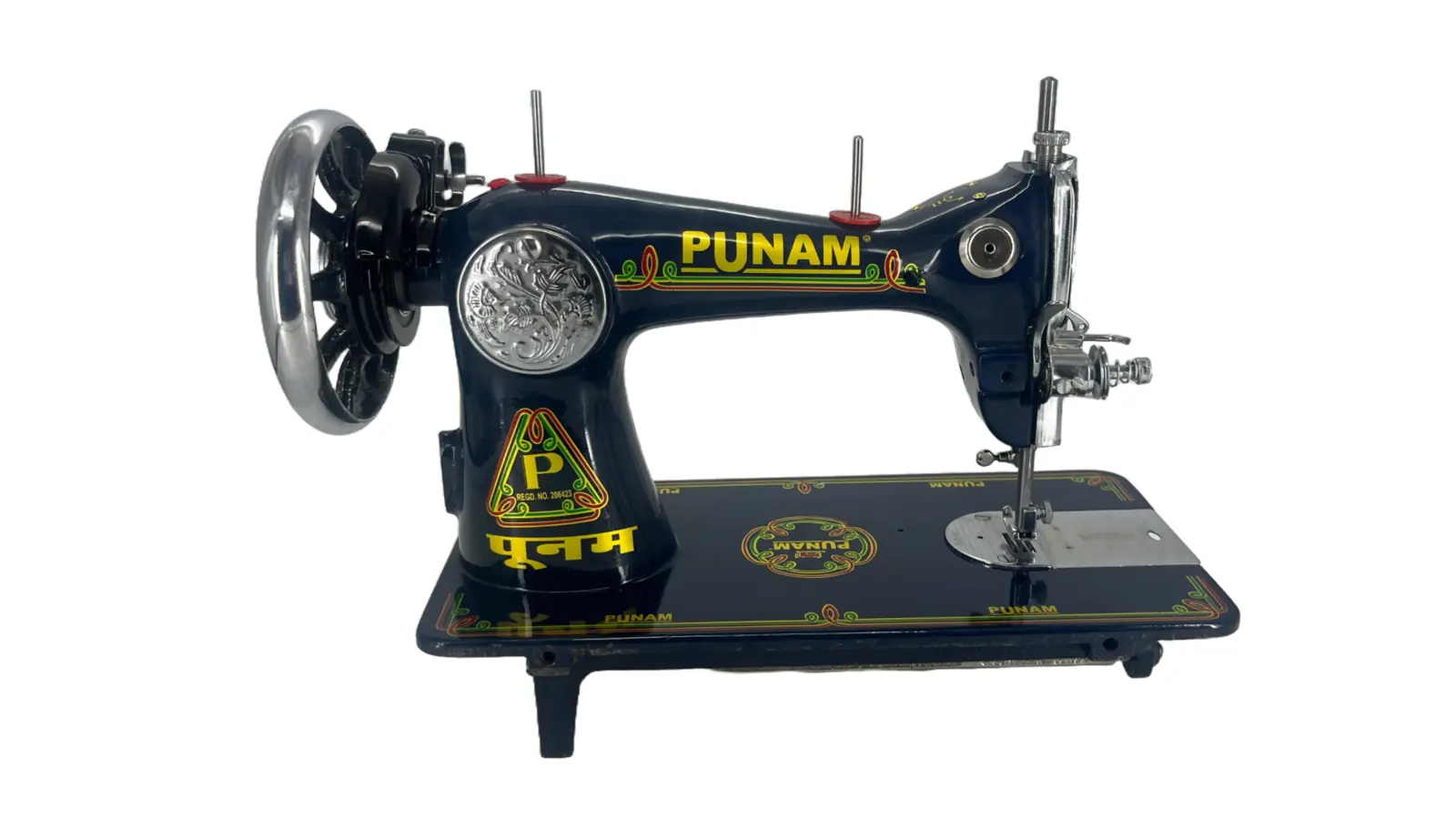 Punam Nutan SV | Blue | Traditional Straight-Stitch Sewing Machine, view 2