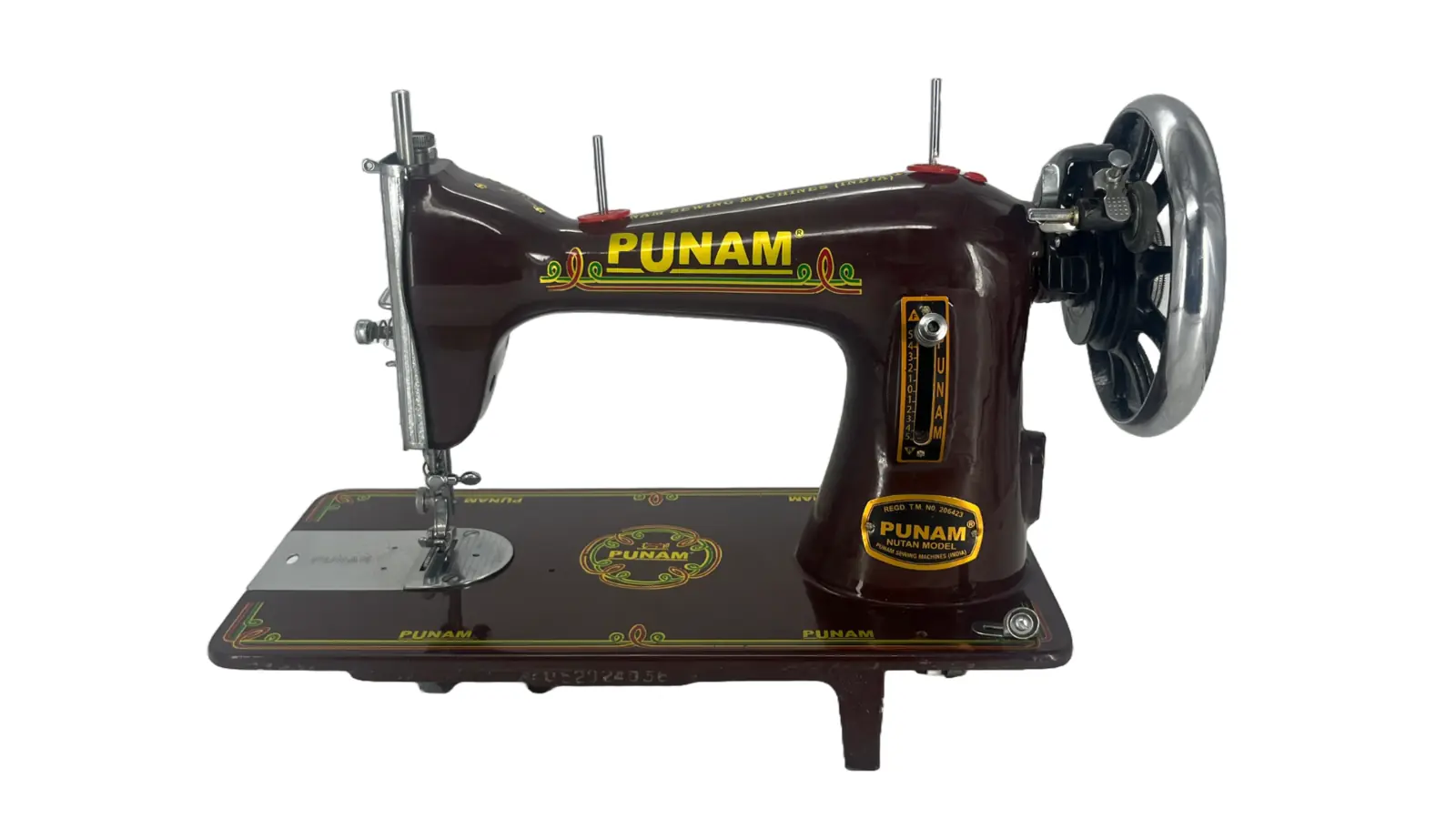 Punam Nutan SV | Brown | Traditional Straight-Stitch Sewing Machine, view 1
