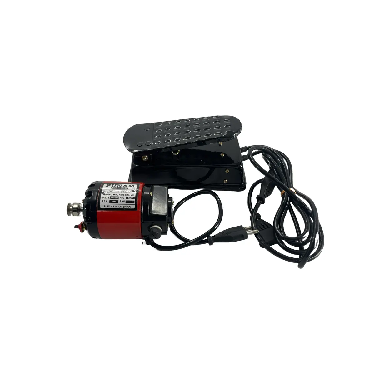 Punam Small Sewing Machine Motor | 1/16 FHP | Speed Regulator
