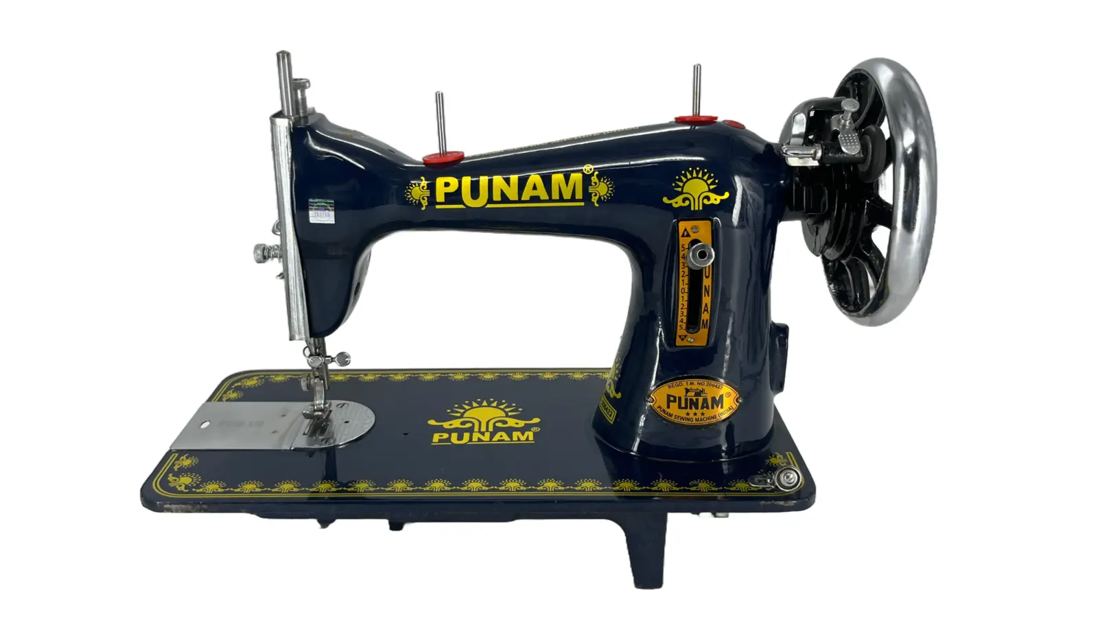 Punam Star Round SV | Blue | Traditional Straight-Stitch Sewing Machine, view 1
