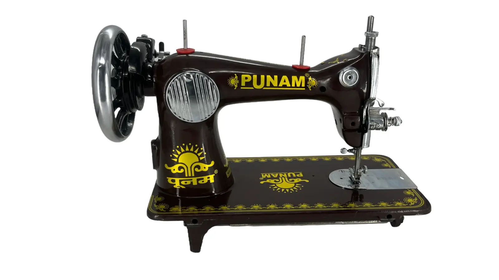 Punam Star Round SV | Brown | Traditional Straight-Stitch Sewing Machine, view 2