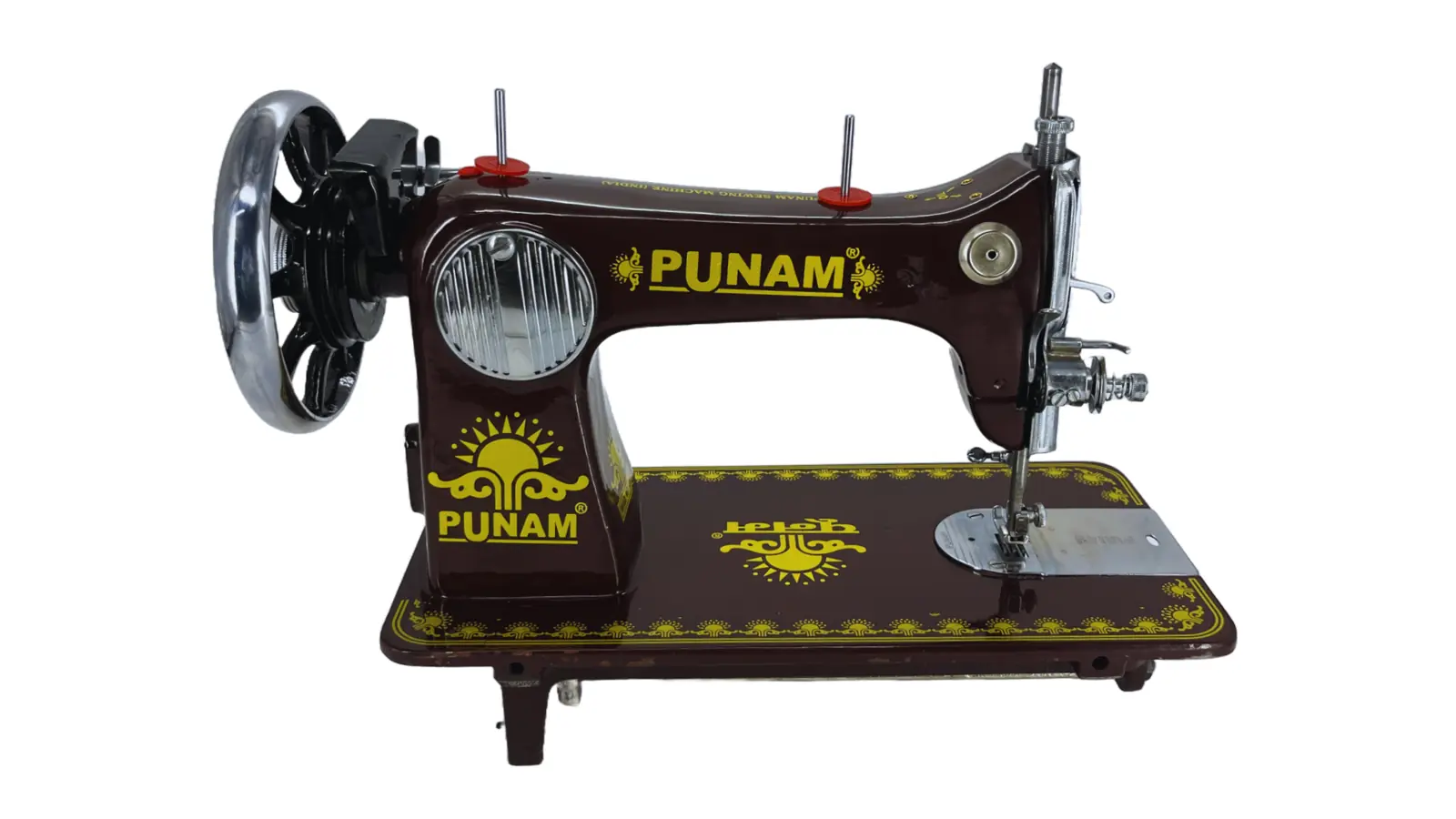 Punam Star Square SV | Brown | Traditional Straight-Stitch Sewing Machine, view 2