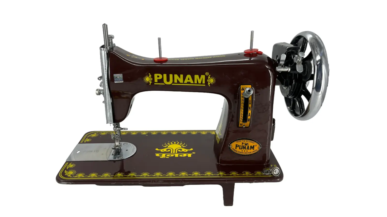 Punam Star Square SV | Brown | Traditional Straight-Stitch Sewing Machine, view 1