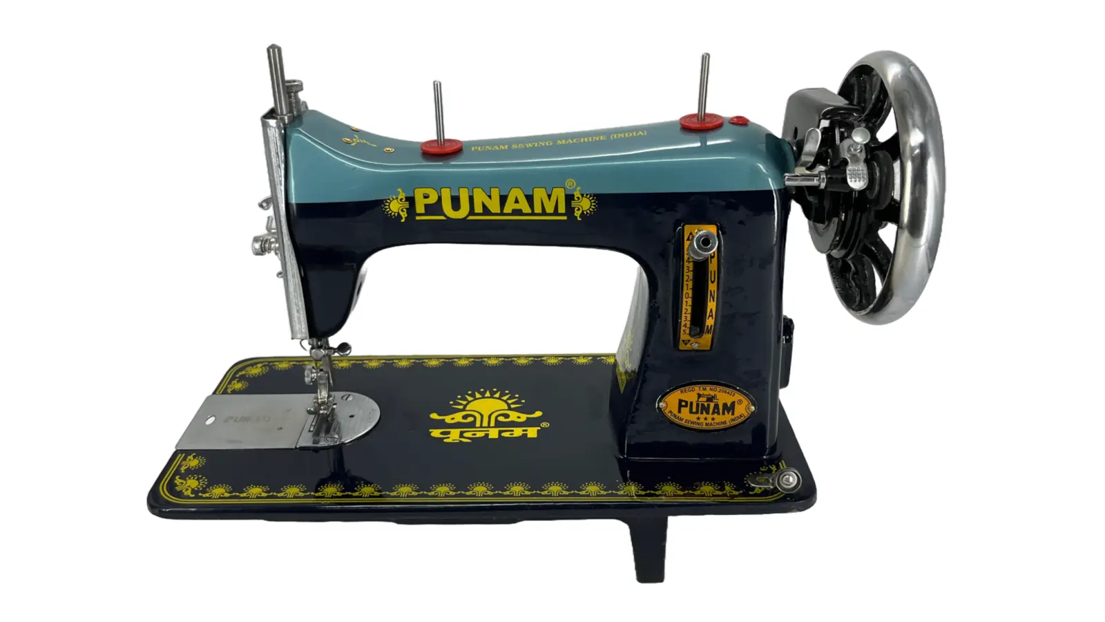 Punam Star Square SV | Double Blue | Traditional Straight-Stitch Sewing Machine, view 1