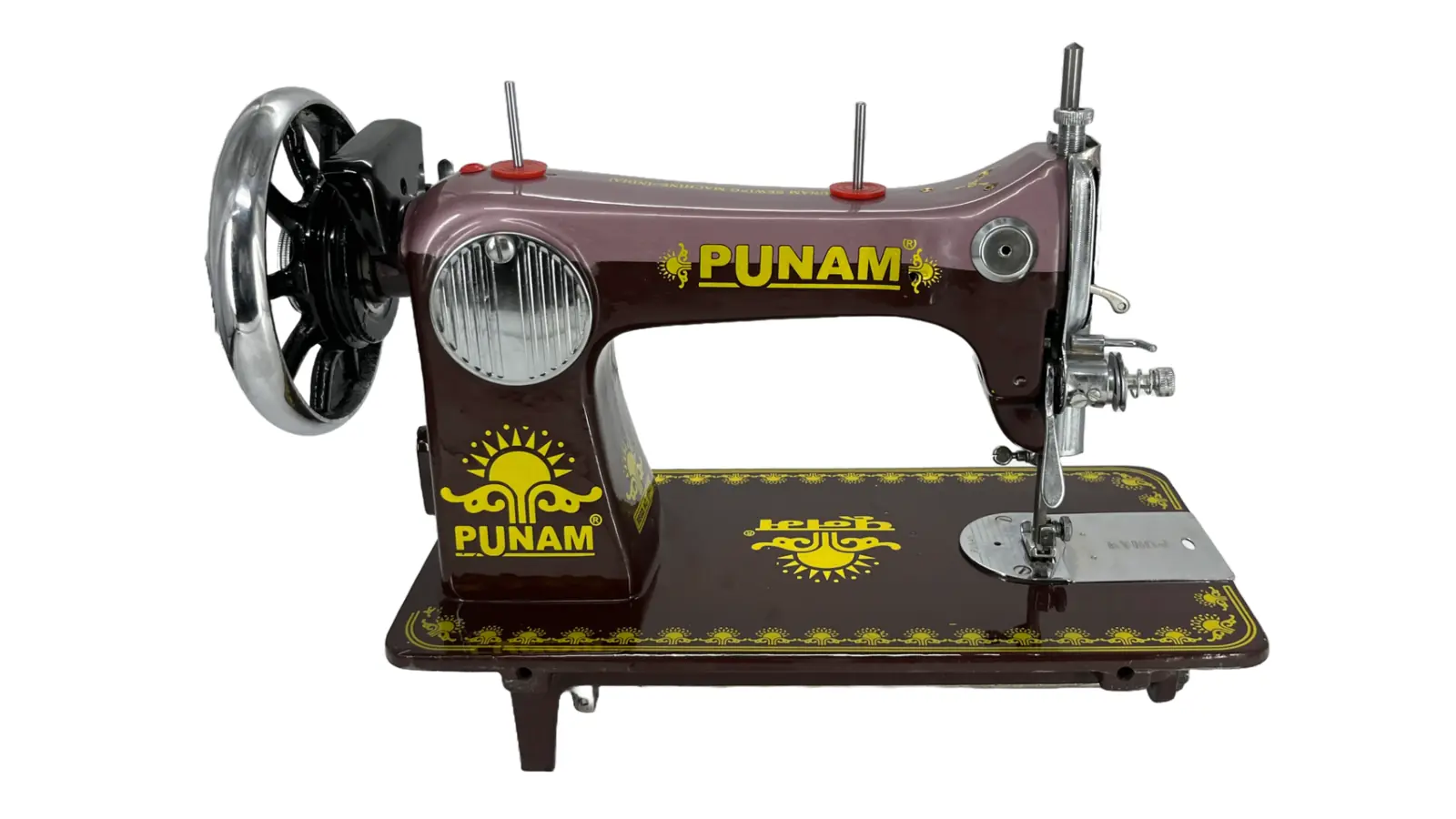 Punam Star Square SV | Double Brown | Traditional Straight-Stitch Sewing Machine, view 2