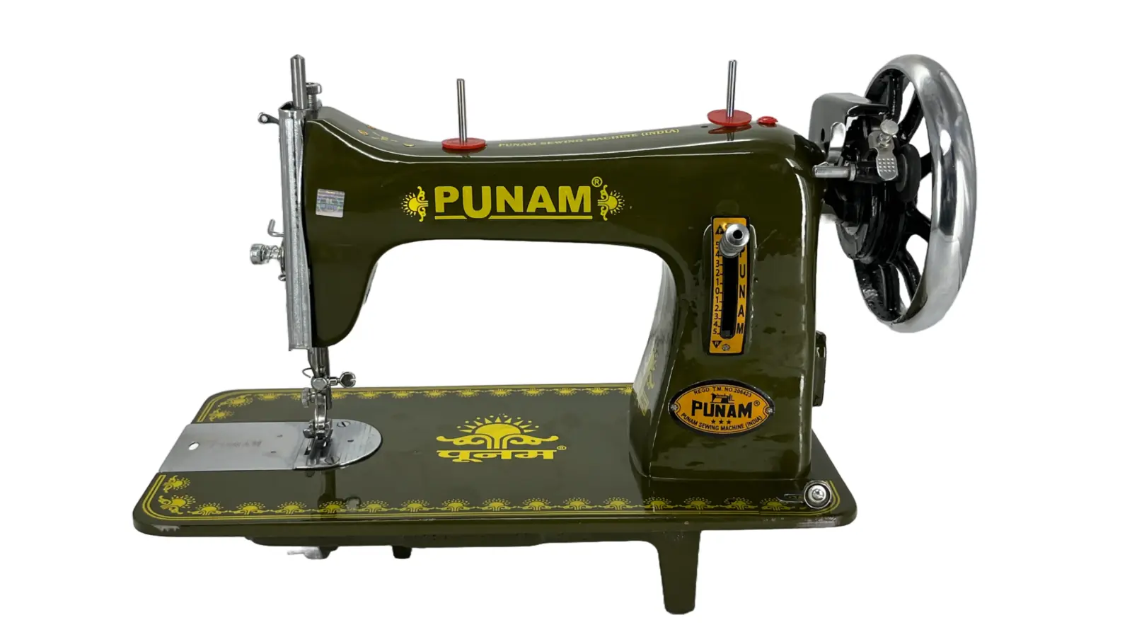 Punam Star Square SV | Mehndi | Traditional Straight-Stitch Sewing Machine, view 1