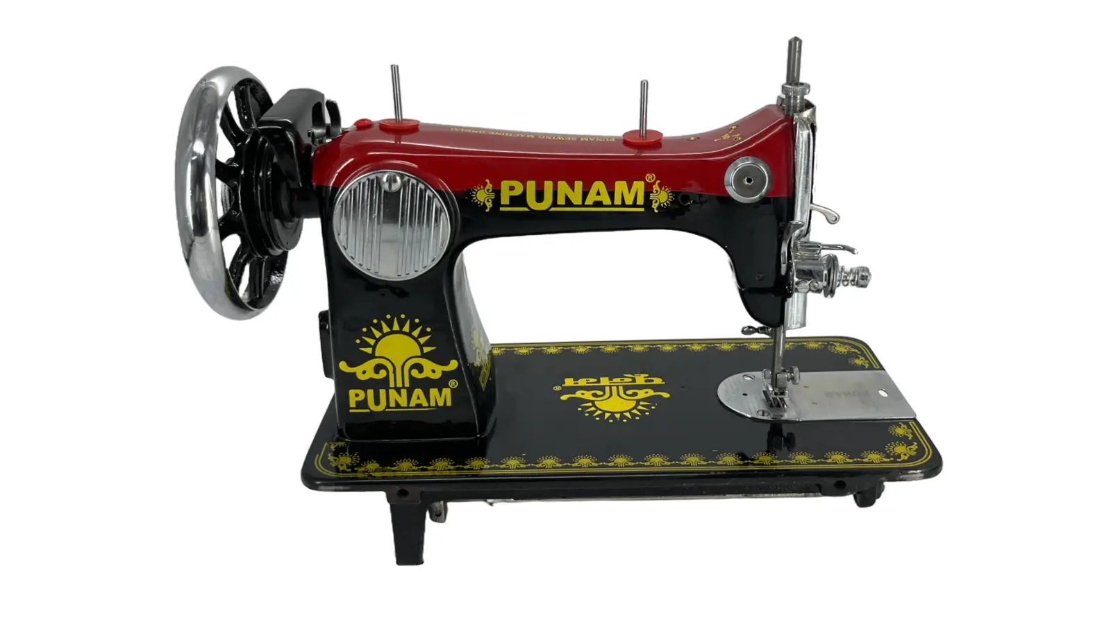 Punam Star Square SV | Red Black | Traditional Straight-Stitch Sewing Machine, view 2