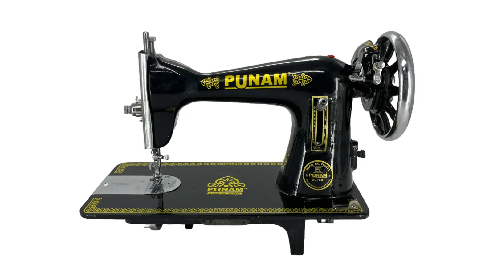 Punam Super Round SV | Black | Traditional Straight-Stitch Sewing Machine, view 4
