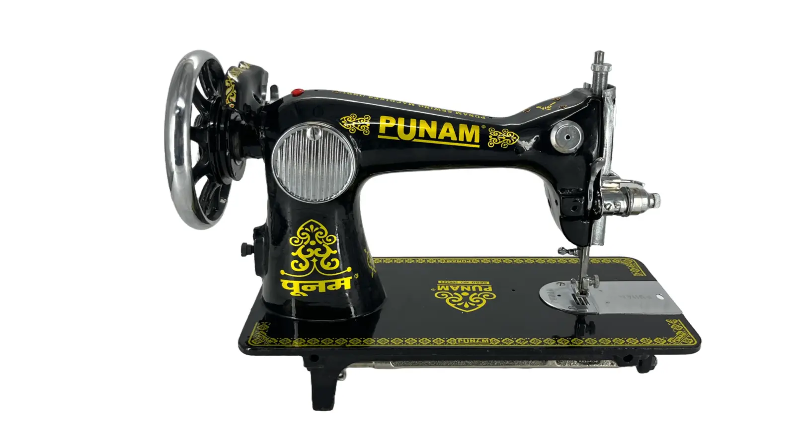 Punam Super Round SV | Black | Traditional Straight-Stitch Sewing Machine