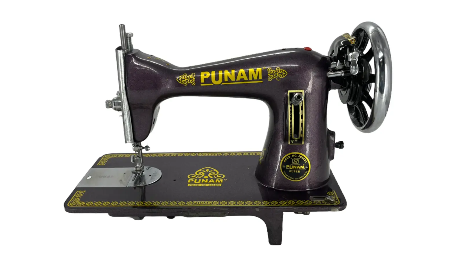 Punam Super Round SV | Purple | Traditional Straight-Stitch Sewing Machine, view 1