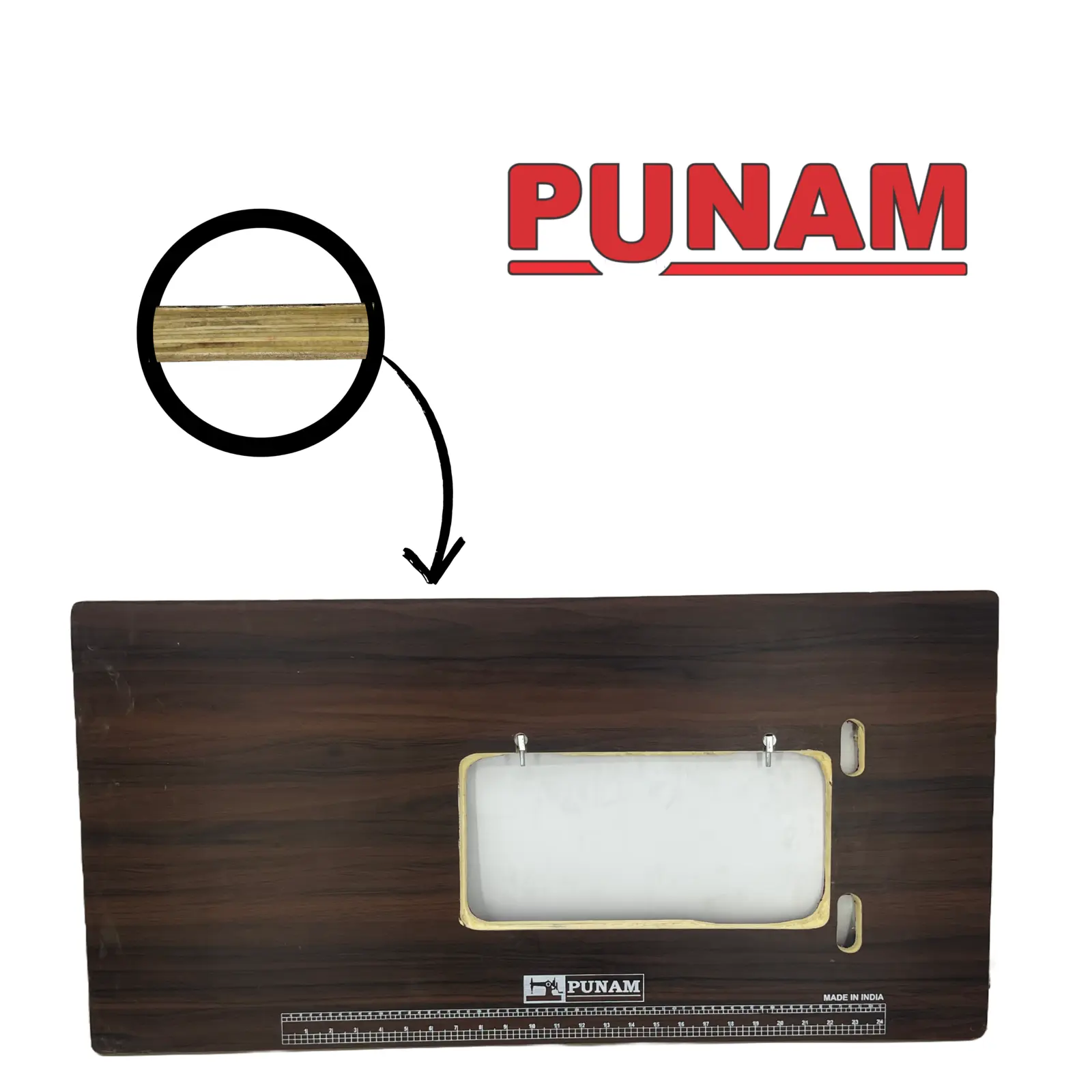 Punam SV Plywood Sewing Machine Table | Table-Top Accessory