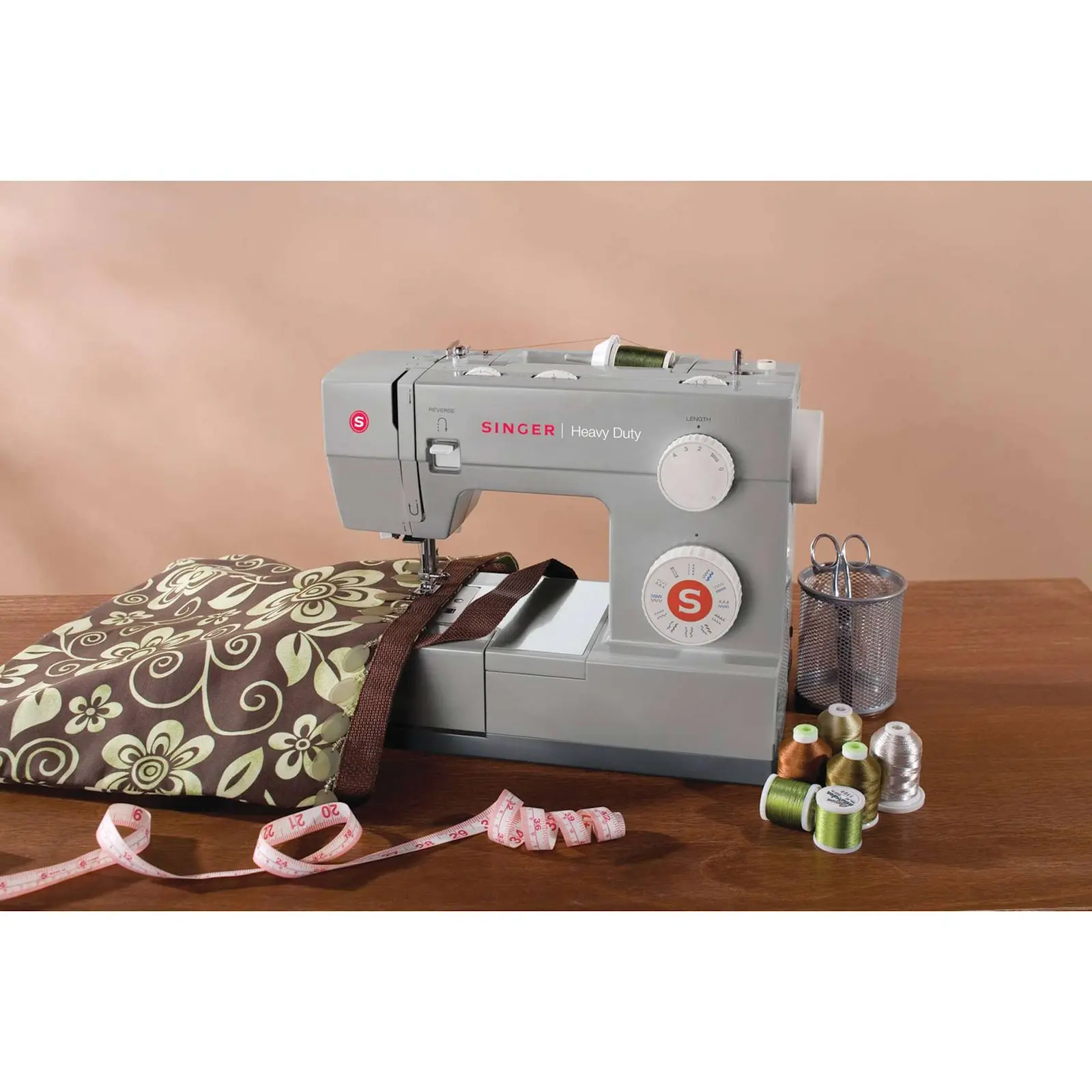 Singer Heavy Duty 4423 Sewing Machine | 23 Built-In Stitches | 1-Step Buttonhole | 1,100 SPM & Metal Frame, view 5