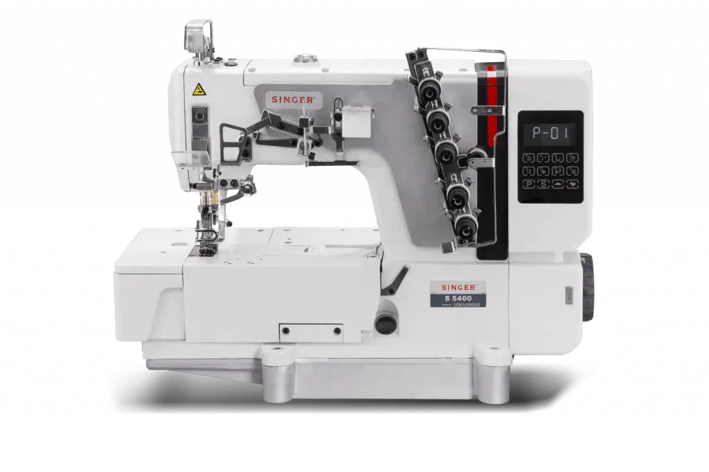 Singer S-5400 | 3-Needle 5-Thread Direct-Drive Flatlock Machine | Differential Feed | Stand & Table, view 2