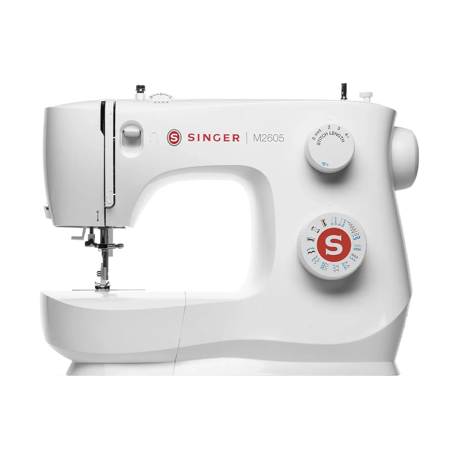 Singer M2605 Zig-Zag Sewing Machine | 19 Built-In Stitches | 32 Stitch Functions | Presser-Foot Pressure Adjustment