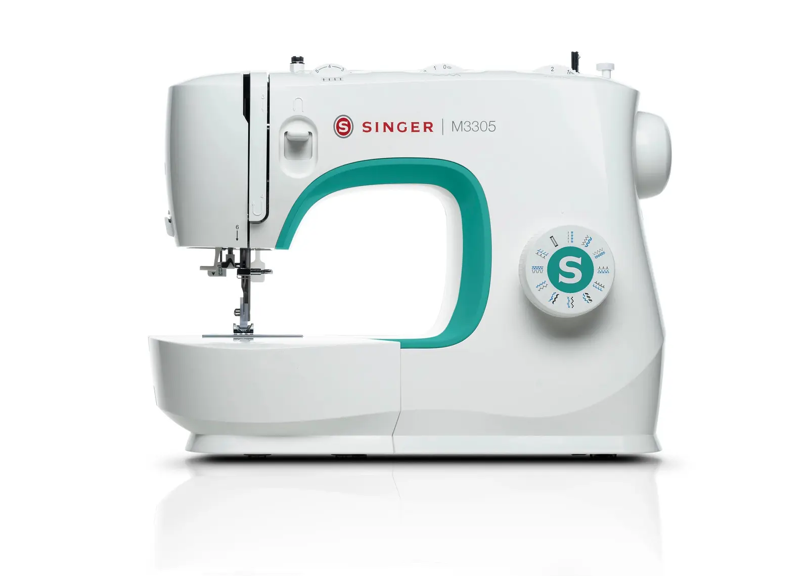 Singer M3305 Sewing Machine | 23 Built-In Stitches | 1-Step Buttonhole | Needle Threader & Adjustable Stitches