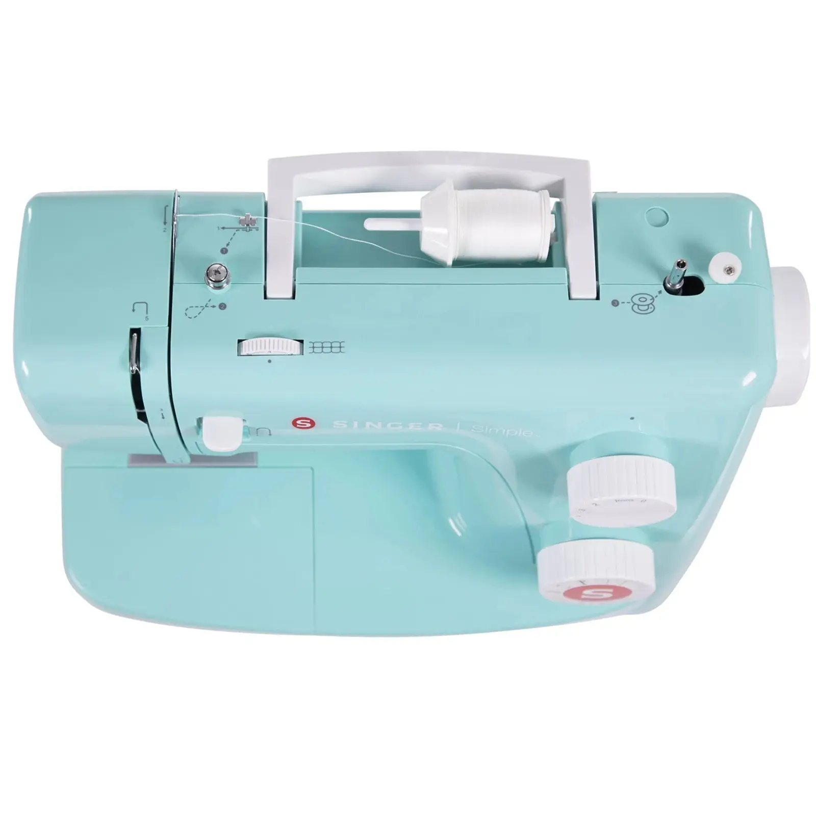 Singer Simple 3223 Sewing Machine - Green | 23 Built-In Stitches | 4-Step Buttonhole | Free-Arm Design, view 4
