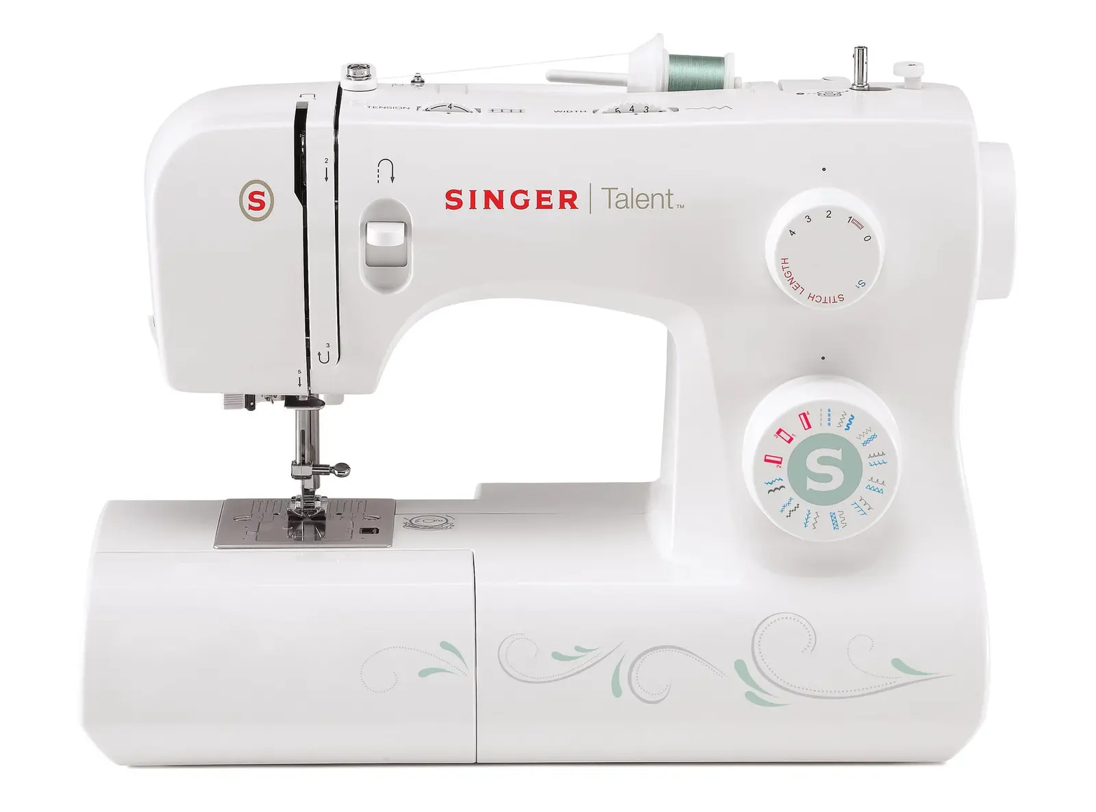 Singer Talent 3321 Sewing Machine | 21 Built-In Stitches | 4-Step Buttonhole | Needle Threader & Drop-In Bobbin