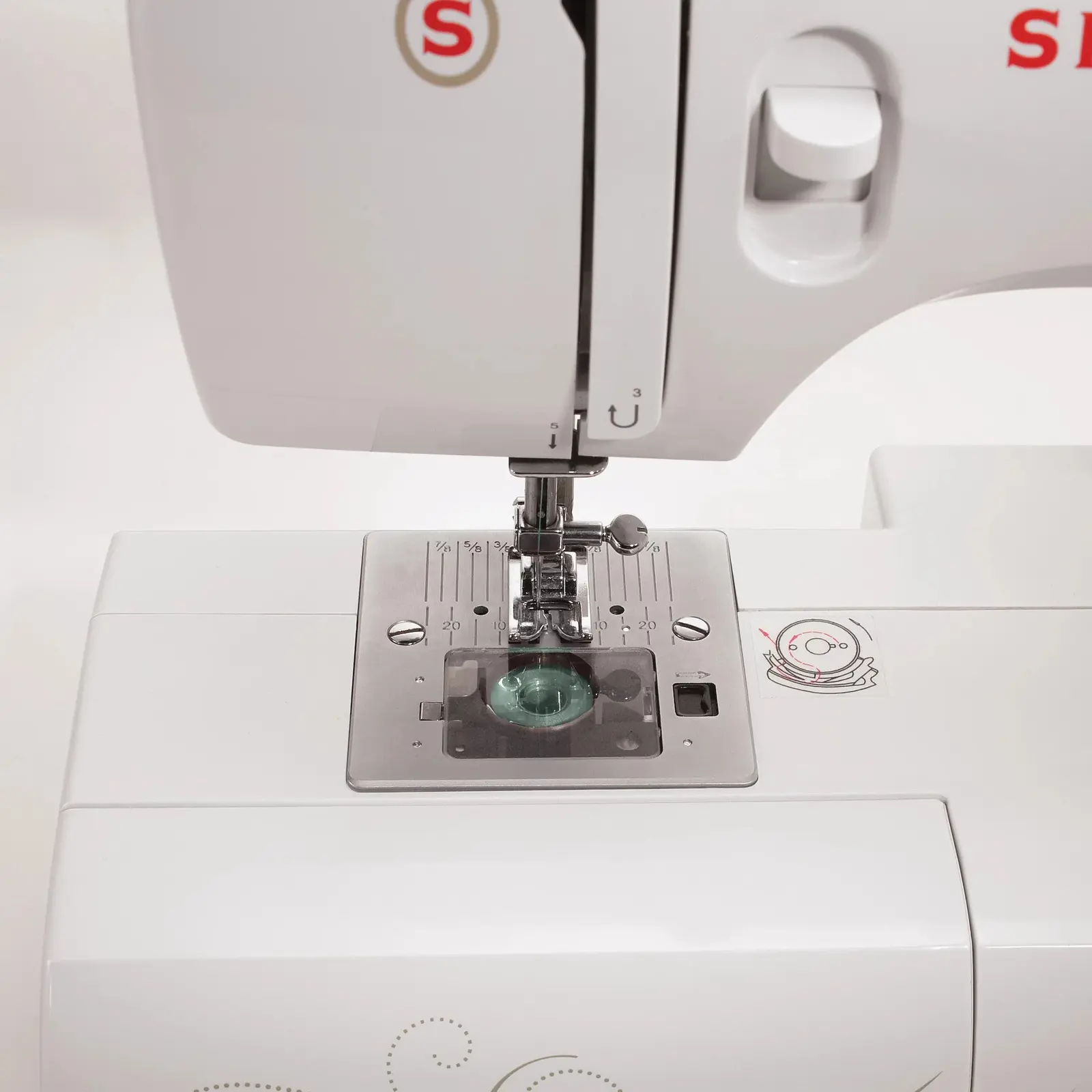 Singer Talent 3321 Sewing Machine | 21 Built-In Stitches | 4-Step Buttonhole | Needle Threader & Drop-In Bobbin, view 2