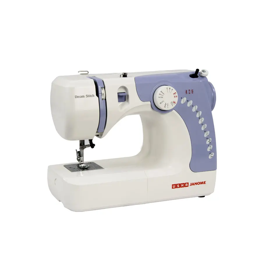 Usha Janome Dream Stitch | 7-Stitch Automatic Zigzag Sewing Machine | 14 Stitch Functions | Free Arm & 4-Step Buttonhole, view 3